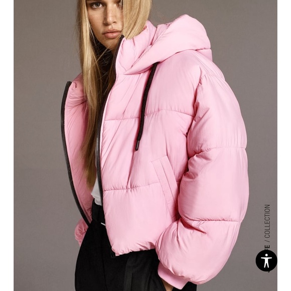 Pink Zara puffer jacket - Picture 1 of 4